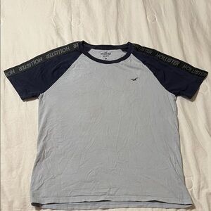 Hollister kids xs Light Gray and Navy Tee